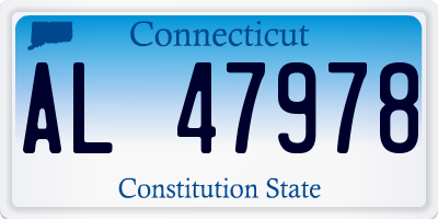 CT license plate AL47978