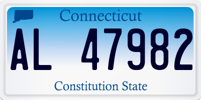 CT license plate AL47982