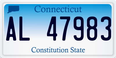 CT license plate AL47983