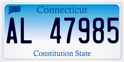CT license plate AL47985