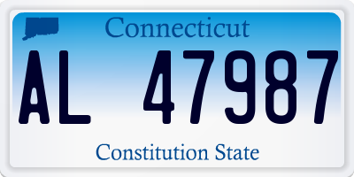 CT license plate AL47987
