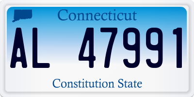 CT license plate AL47991