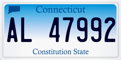 CT license plate AL47992