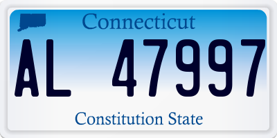 CT license plate AL47997
