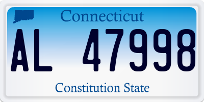 CT license plate AL47998