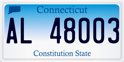 CT license plate AL48003