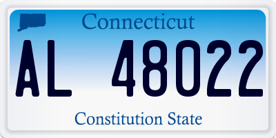 CT license plate AL48022