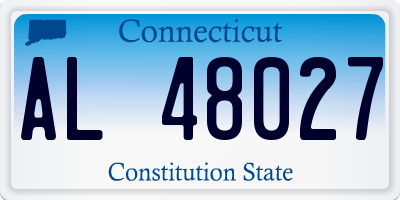 CT license plate AL48027