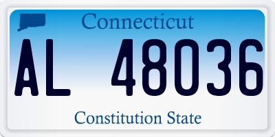 CT license plate AL48036