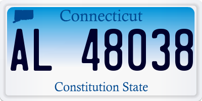 CT license plate AL48038