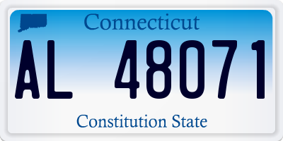CT license plate AL48071