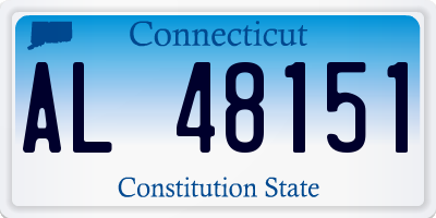 CT license plate AL48151