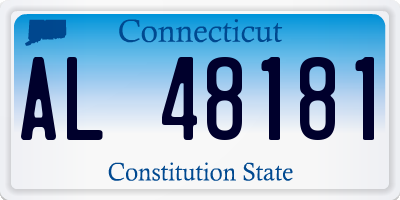 CT license plate AL48181