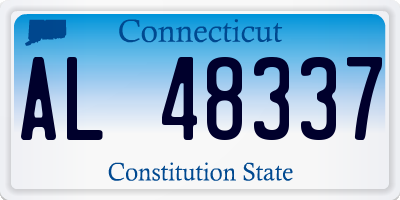 CT license plate AL48337