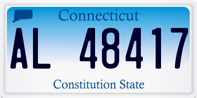 CT license plate AL48417