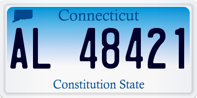 CT license plate AL48421