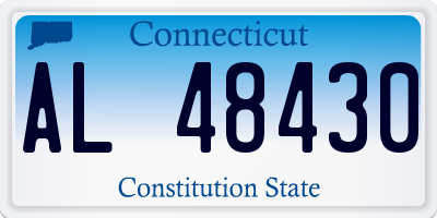 CT license plate AL48430