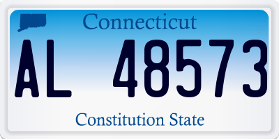 CT license plate AL48573