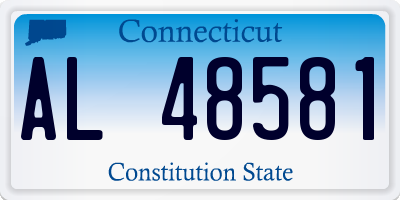 CT license plate AL48581