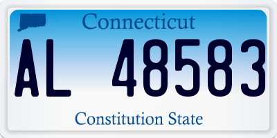 CT license plate AL48583
