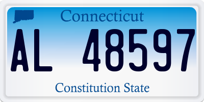 CT license plate AL48597