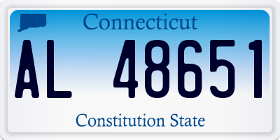 CT license plate AL48651