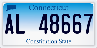 CT license plate AL48667