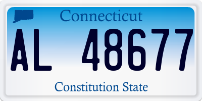 CT license plate AL48677