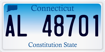 CT license plate AL48701