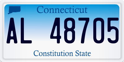 CT license plate AL48705