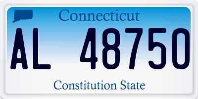 CT license plate AL48750