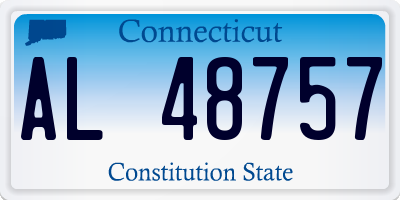 CT license plate AL48757