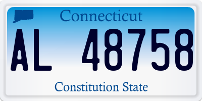 CT license plate AL48758