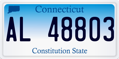 CT license plate AL48803