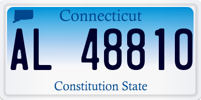 CT license plate AL48810