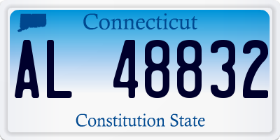 CT license plate AL48832