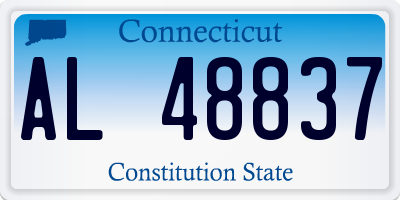 CT license plate AL48837