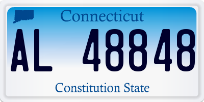CT license plate AL48848