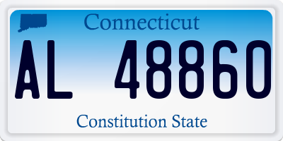 CT license plate AL48860