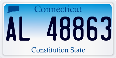 CT license plate AL48863