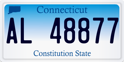 CT license plate AL48877