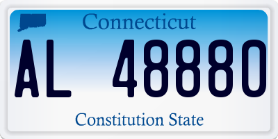CT license plate AL48880
