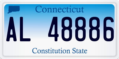 CT license plate AL48886