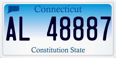 CT license plate AL48887