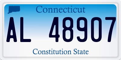 CT license plate AL48907