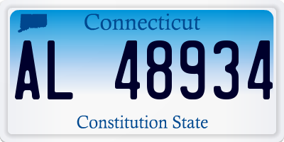 CT license plate AL48934