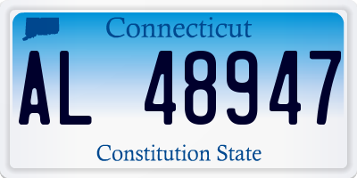 CT license plate AL48947