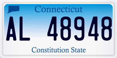 CT license plate AL48948