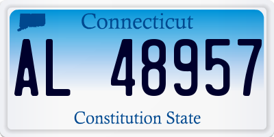 CT license plate AL48957