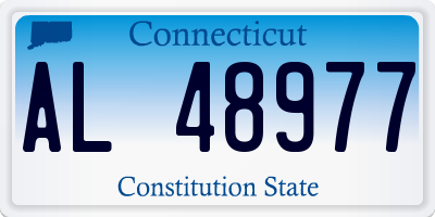 CT license plate AL48977